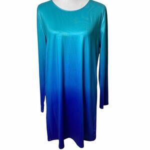 ZANZEA Collection Women Ombre Blue Size 10 Dress BRAND NEW WITH TAGS